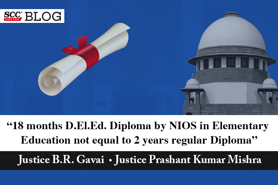 18 months D.El.Ed. diploma NIOS
