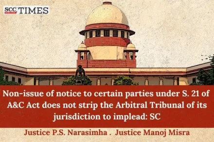 S. 21 A&C Act notice arbitral tribunal implead